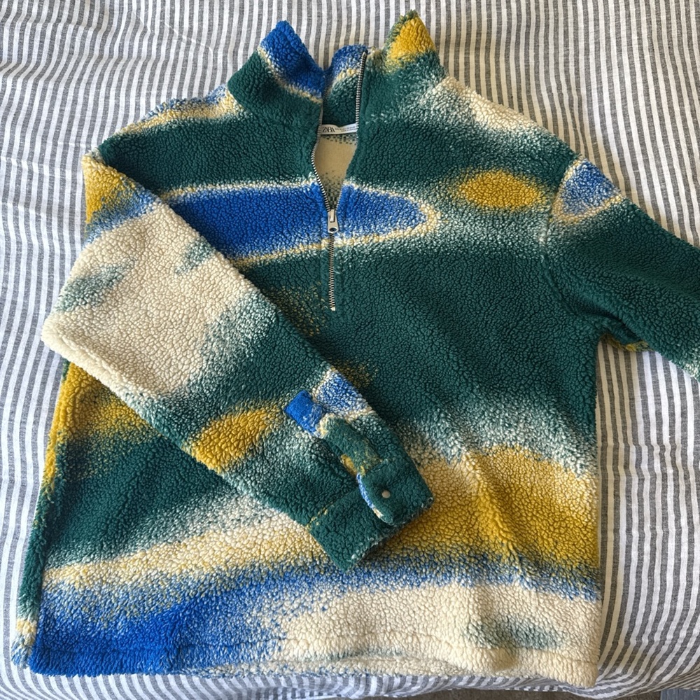 Colorful Fleece Quarter-Zip Pullover